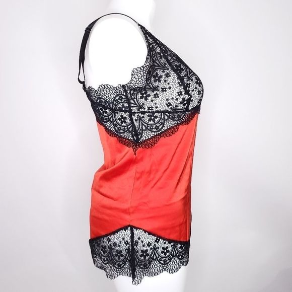 Lingerie Plus Size Sexy Lace Satin Slip With Thong Panty Plus Size Red NEW - Picture 14 of 14